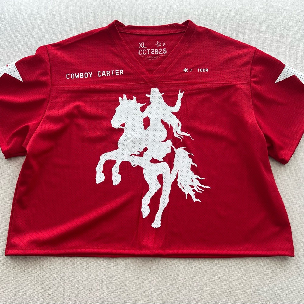 BEYONCÉ Cowboy Carter Tour Merch Red Jersey